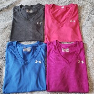 Women's Under Armour heat gear tech tees (4)